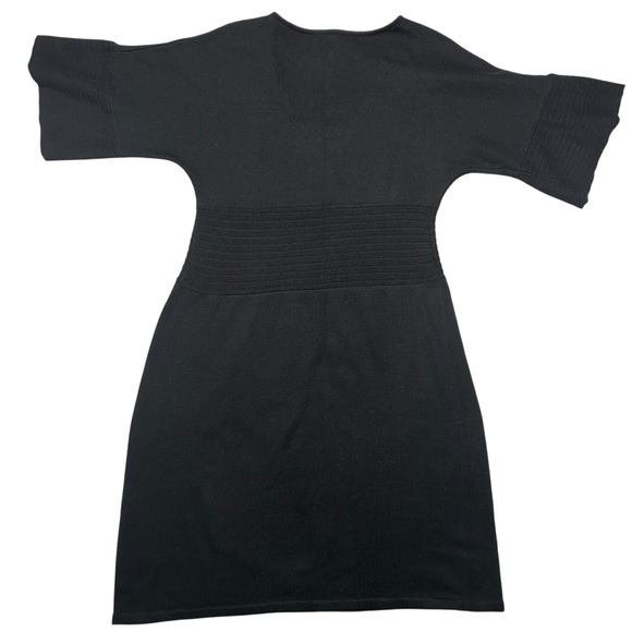 INC International Concepts Black and White Short Sleeve V-Neck Knit Dress Size L - Picture 2 of 6